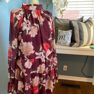 Adorable puff sleeve floral dress